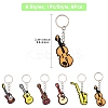 6Pcs 6 Styles Silicone Keychains KEYC-YW0001-30-3