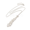 Rack Plating Brass Macrame Pouch Necklace Making for Gemstone Nuggets KK-M285-02A-S-1
