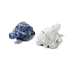 Natural & Synthetic Gemstone Carved Turtle Statues Ornament G-P525-07-2