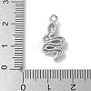 Brass Micro Pave Clear Cubic Zirconia Pendants KK-S505-04P-01-3