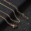 1.5MM 304 Stainless Steel Wheat Chain Necklaces for Men STAS-V011-03B-G-1