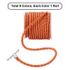   6 Rolls 6 Colors  4-Ply Round Imitation Leather Braided Cord LC-PH0001-10-2