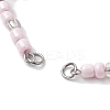 Handmade Seed Beads with Natural Rose Quartz Bracelet Making AJEW-MZ00001-01-2