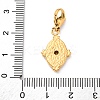 Oval 304 Stainless Steel Rhinestone Pendant Decorations STAS-I331-11G-A-3
