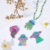 20Pcs 5 Style Alien Theme Colorful Acrylic Pendants FIND-CA0006-56-4