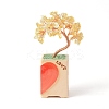 Heart Money Tree Natural Yellow Quartz Bonsai Display Decorations DJEW-G027-16RG-05-3
