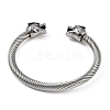 304 Stainless Steel Cuff Bangles for Women STAS-M023-09P-3