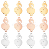 12Pcs 3 Colors 304 Stainless Steel Connector Charms STAS-DC0007-95-1