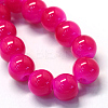 Baking Paint Imitation Jade Glass Round Bead Strands DGLA-Q021-10mm-04-2
