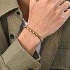 Non-magnetic Synthetic Hematite Beaded Stretch Bracelet for Men PW-WG61383-01-3