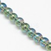 Electroplate Crystal Glass Round Beads Strands EGLA-F037-6mm-A04-1