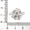 Brass Clear Cubic Zirconia Windmill Connector Charms KK-D536-18P-3