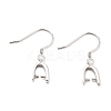 Anti-Tarnish Rhodium Plated 925 Sterling Silver Earring Hooks STER-I009-07P-5