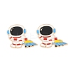 Space Astronauts Alloy Enamel Cabochons AL-CBA1A6F-07KCG-A-1