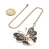 6Pcs 6 Style Butterfly Alloy Rhinestone Ceiling Fan Pull Chain Extenders FIND-JF00115-5