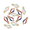 12Pcs 2 Colors Alloy Enamel Pendants ENAM-FP0001-90-1