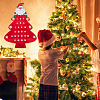Christmas Tree Felt Fabric Pendant Decorations with Advent Calendar DIY-WH0032-26-4