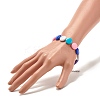 Acrylic Flat Round Beaded Bracelet for Women BJEW-JB07551-3