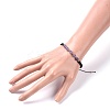 Adjustable Natural Amethyst Braided Bead Bracelets BJEW-JB04599-04-4