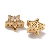 Brass Micro Pave Cubic Zirconia Beads KK-U037-08G-02-2