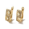 Brass Micro Pave Cubic Zirconia Hoop Earring EJEW-L271-10KCG-01-1