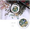 Aluminum Alloy Cabochons & Rhinestone MRMJ-WH0072-08-1
