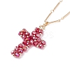 Sparkling Cross Pendant Necklace for Women X1-NJEW-TA00015-7