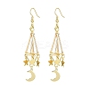Alloy Macrame Pouch Dangle Earring for Stone Bead Holders EJEW-TA00288-1