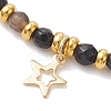 Star 201 Stainless Steel Charm Bracelets BJEW-JB12801-03-3