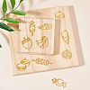 SUNNYCLUE 20Pcs 10 Styles Zinc Alloy Open Back Bezel Pendants PALLOY-SC0003-56G-4