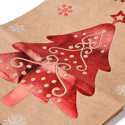 Christmas Theme Hot Stamping Rectangle Paper Bags LS-CARB-F011-02A-1