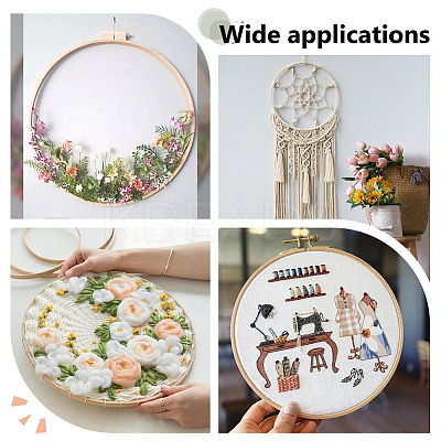 9Pcs 9 Styles Bamboo Embroidery Hoops DIY-GO0003-09-1