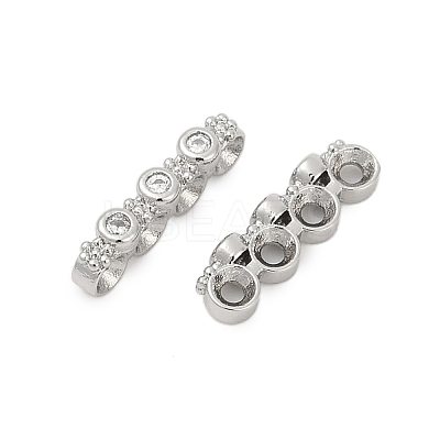 Brass Micro Pave Clear Cubic Zirconia Spacer Bars LS-KK-P302-26P-1