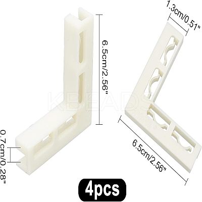 Plastic Corner Vertical Buckle AJEW-WH0252-45-1