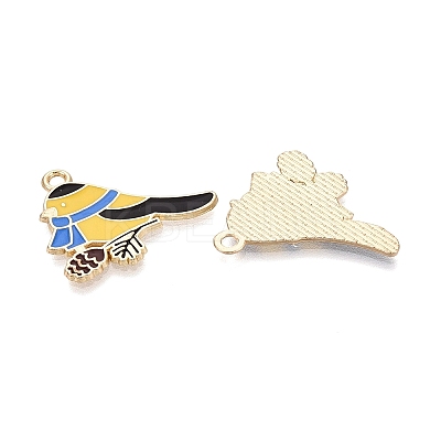 Alloy with Enamel Pendants PALLOY-Q467-03G-03-1