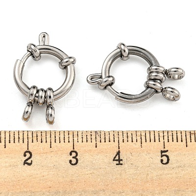 Non-Tarnish 304 Stainless Steel Spring Ring Clasps STAS-G190-17P-D-1