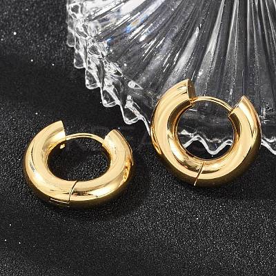 202 Stainless Steel Huggie Hoop Earrings EJEW-O087-08C-G-1
