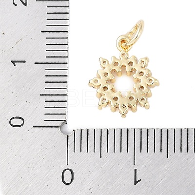 Rack Plating Brass Micro Pave Clear Cubic Zirconia Pendants KK-Z060-20G-1
