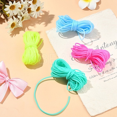 20M 4 Colors Hollow Pipe PVC Tubular Synthetic Rubber Cord RCOR-YW0001-06A-1