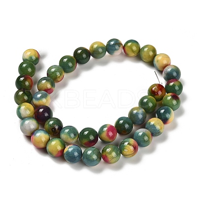 Dyed Natural Agate Beads Strands G-G203-09D-10mm-1