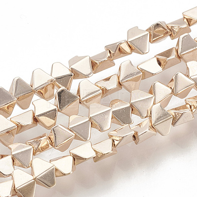 Electroplate Non-magnetic Synthetic Hematite Beads Strands G-N0322-17RG-1