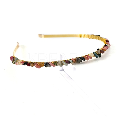 Natural Tourmaline Hair Bands PW-WGC1C33-34-1