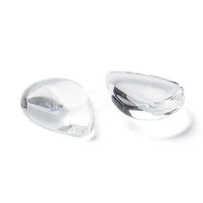 Transparent Teardrop Glass Cabochons GGLA-R024-14x10-1