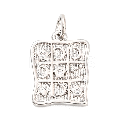 Brass Micro Pave Cubic Zirconia Pendants KK-H527-29P-1