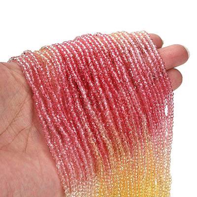 Transparent Painted Glass Beads Strands LS-DGLA-A034-T1mm-A07-1