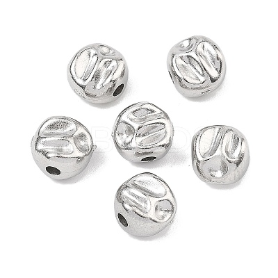 Hammered 304 Stainless Steel Beads STAS-B127-01P-02-1