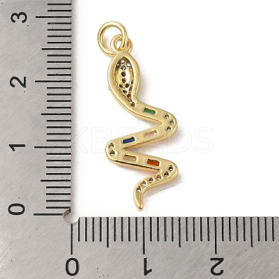 Brass Micro Pave Cubic Zirconia Pendants KK-R162-034C-G-1