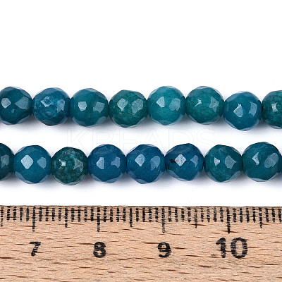 Dyed Natural White Jade Beads Strands X-G-T139-6mm-60-21-1