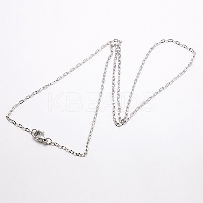 Tarnish Resistant Trendy Unisex 304 Stainless Steel Cable Chain Necklaces X-NJEW-M046-C-02-1