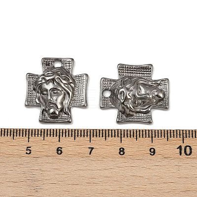 Tibetan Style Alloy Cross with Jesus Alloy Pendants for Easter Jewelry LS-K0P62051-1